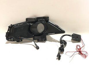 Накладка противотуманкис led поворотом ( тюнинг) левая FORD FUSION (2013-16), (), (Новая запчасть. Неоригинал высокого качества)